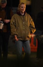SOPHIE TURNER on the Set oof New Thriller Series Haven in London 06/13/2024