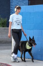 TAYLOR HILL Out with Her German Shepherd in West Hollywood 05/29/2024