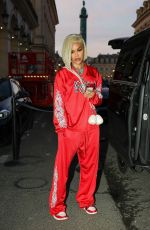TEYANA TAYLOR Arrives at Place Vendome at Paris Fashion Week 06/26/2024