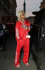 TEYANA TAYLOR Arrives at Place Vendome at Paris Fashion Week 06/26/2024