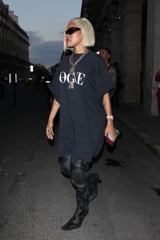 TEYANA TAYLOR Night Out at Paris Fashion Week 06/25/2024