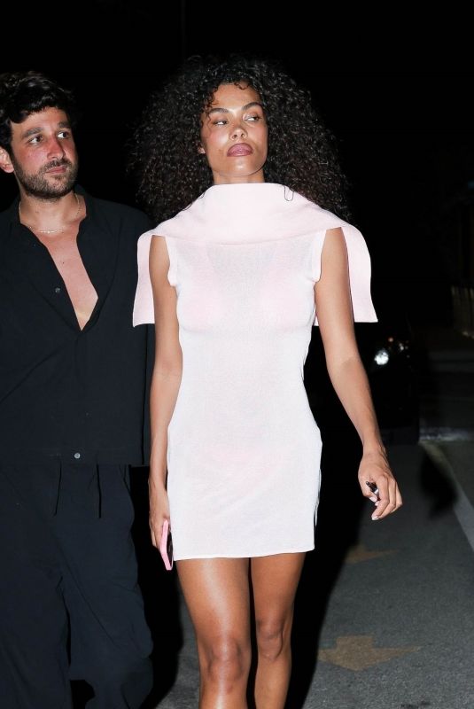 TINA KUNAKEY Arrives at Jacquemus Afterparty in Capri 06/11/2024