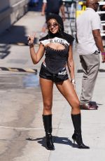 TINASHE Arrives at Jimmy Kimmel Live! at El Capitan Entertainment Centre in Hollywood 06/12/2024
