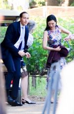 WENDI DENG Arrives at Moraga Estate Winery in Bel-Air 06/02/2024