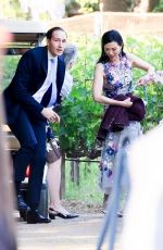 WENDI DENG Arrives at Moraga Estate Winery in Bel-Air 06/02/2024
