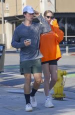 ABBY CHAMPION and Patrick Schwarzenegger Out in Santa Monica 07/15/2024