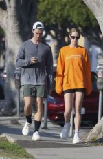 ABBY CHAMPION and Patrick Schwarzenegger Out in Santa Monica 07/15/2024