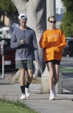 ABBY CHAMPION and Patrick Schwarzenegger Out in Santa Monica 07/15/2024