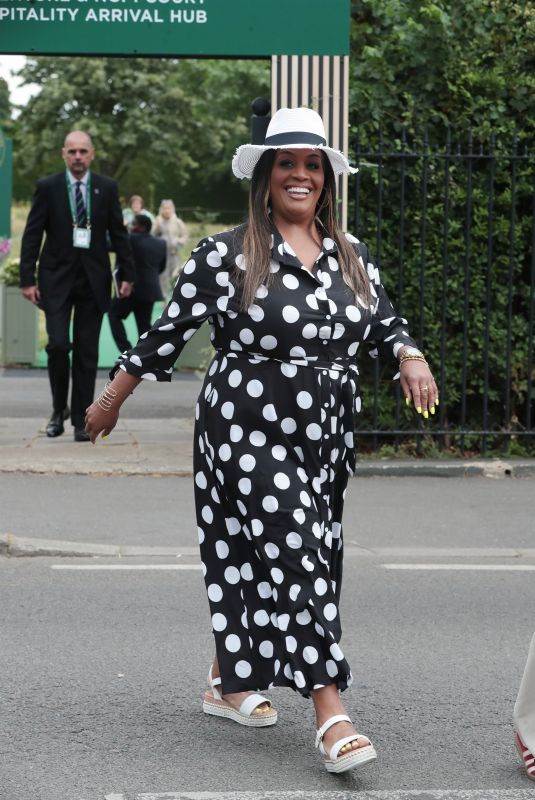 ALISON HAMMOND Arrives at 2024 Wimbledon Tennis Championships 07/01/2024