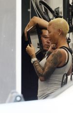 AMBER ROSE at Barber King in Los Angeles 07/04/2024