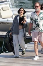 AMY ADAMS and JENNY SLATE Filming on a Yacht for At the Sea in Quincy 07/23/2024