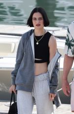 AMY ADAMS and JENNY SLATE Filming on a Yacht for At the Sea in Quincy 07/23/2024