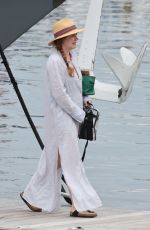 AMY ADAMS and JENNY SLATE Filming on a Yacht for At the Sea in Quincy 07/23/2024