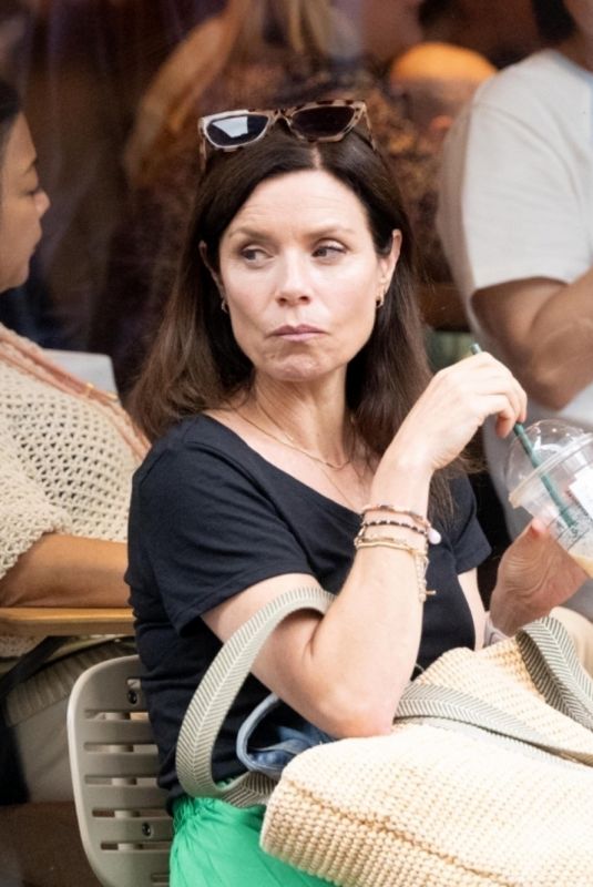 ANNA ACTON Out for Coffee Frappuccino in London 07/17/2024