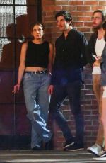 ASHLEY BENSON and Brandon Davis Enjoys a Cigarette Night Out in New York 07/20/2024