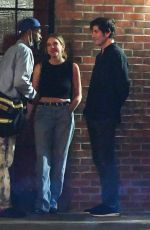 ASHLEY BENSON and Brandon Davis Enjoys a Cigarette Night Out in New York 07/20/2024