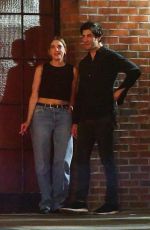 ASHLEY BENSON and Brandon Davis Enjoys a Cigarette Night Out in New York 07/20/2024