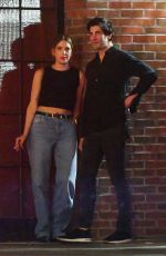 ASHLEY BENSON and Brandon Davis Enjoys a Cigarette Night Out in New York 07/20/2024