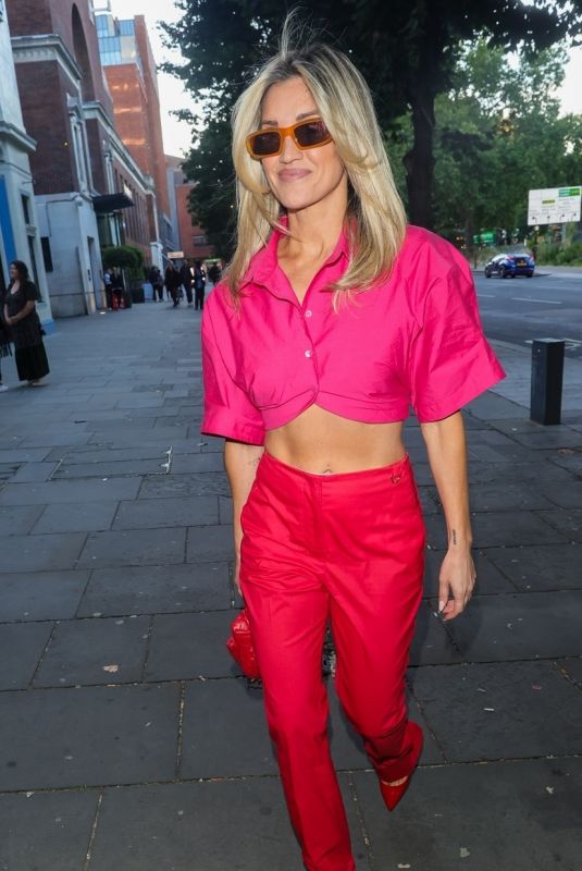 ASHLEY ROBERTS Arrives at Shepherds Bush 02 in London 07/02/2024