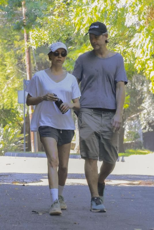 AUBREY PLAZA and Jeff Out Hikinig in Griffith Park 07/05/2024
