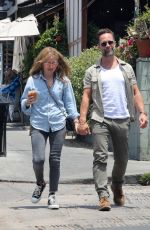 BECKI NEWTON and Chris Diamantopoulos out for Lunch in Los Feliz 07/20/2024