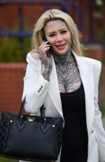 BECKY HOLT Arrives Back at Her Home in Cheshire 07/03/2024