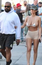 BIANCA CENSORI and Kanye West Out for Lunch at Bludso
