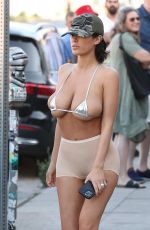 BIANCA CENSORI and Kanye West Out for Lunch at Bludso