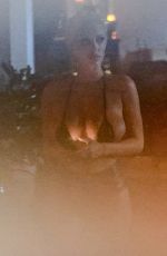 BIANCA CENSORI Grabbing Drinks with a Friend at Chateau Marmont in Los Angeles 07/21/2024