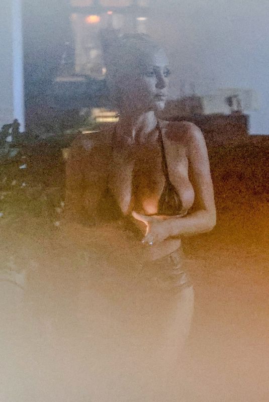 BIANCA CENSORI Grabbing Drinks with a Friend at Chateau Marmont in Los Angeles 07/21/2024