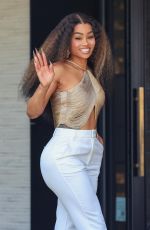 BLAC CHYNA Arrives at Studio in Burbank 07/24/2024
