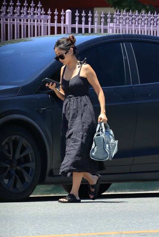 BRENDA SONG in a Black Summer Dress Out in Los Angeles 07/19/2024
