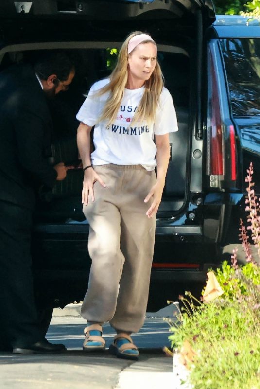 BRIE LARSON Heading to Airport in Los Angeles 07/31/2024
