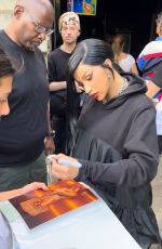 CARDI B Sign Autographs for Fans while Leaving The Zoo in Paris 07/10/2024