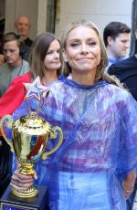 CAROLINE RHEA, KELLY RIPA and DEJA VU at Live with Kelly & Mark Host 4th of July Games at ABC Studios in New York 07/02/2024