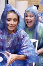 CAROLINE RHEA, KELLY RIPA and DEJA VU at Live with Kelly & Mark Host 4th of July Games at ABC Studios in New York 07/02/2024