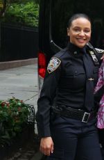 CARRIE PRESTON on the Set of Elsbeth in New York 07/24/2024