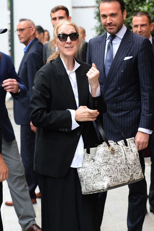 CELINE DION Arrives at Royal Monceau Hotel in Paris 07/23/2024