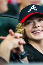 CHLOE MORETZ at San Francisco Giants vs Atlanta Braves Game at Truist Park in Atlanta 07/04/2024