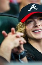 CHLOE MORETZ at San Francisco Giants vs Atlanta Braves Game at Truist Park in Atlanta 07/04/2024