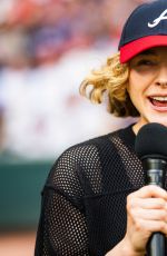 CHLOE MORETZ at San Francisco Giants vs Atlanta Braves Game at Truist Park in Atlanta 07/04/2024