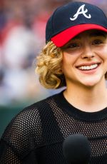 CHLOE MORETZ at San Francisco Giants vs Atlanta Braves Game at Truist Park in Atlanta 07/04/2024