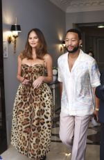CHRISSY TEIGEN Heads to Djokovic vs. Nadal Olympic Tennis Match in Paris 07/29/2024