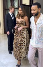 CHRISSY TEIGEN Heads to Djokovic vs. Nadal Olympic Tennis Match in Paris 07/29/2024