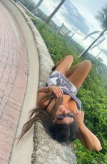 CLAUDIA ROMANI Poses in an Elegant Dress in Miami 07/07/2024