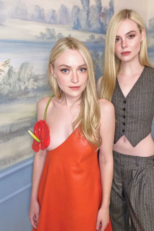 DAKOTA and ELLE FANNING – THR Power Stylists Dinner Photoshoot, March 2023