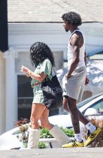 DRAYA MICHELE and Jalen Green on a Dinner Date at Le Petit Four in West Hollywood 07/01/2024