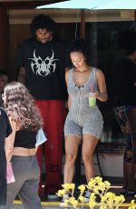 DRAYA MICHELE and Jalen Green Out for Lunch at Urth Cafe in Los Angeles 07/08/2024