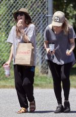 DREW BARRYMORE Out for Morning Walk with a Friend in The Hamptons 07/02/2024