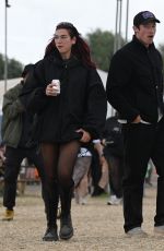 DUA LIPA and Callum Turner at Day 5 of Glastonbury Festival in England 06/30/2024
